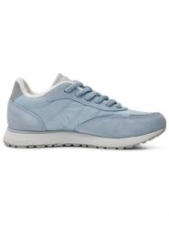 WODEN Skórzane sneakersy "Nellie Soft" w kolorze błękitnym rozmiar: 40. Niebieskie obuwie sportowe damskie Woden, z materiału, bez zapięcia. Za 100.75 zł.