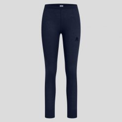 Legginsy termoaktywne damskie Odlo ACTIVE WARM ECO. Niebieskie legginsy damskie ODLO, m, bez wzorów, z materiału. Za 249.99 zł.