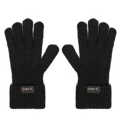 Rękawiczki MEXX. Czarne rękawiczki damskie Mexx, bez wzorów, z dzianiny. Za 49.99 zł.