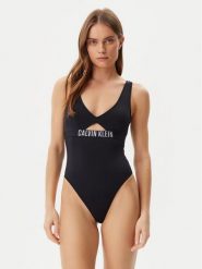 Calvin Klein Swimwear Strój kąpielowy KW0KW02746 Czarny. Czarne stroje jednoczęściowe Calvin Klein Swimwear, bez wzorów, z syntetyku. Za 269.99 zł.