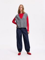 Jeansy Balloon - granatowy. Niebieskie jeansy damskie Reserved. Za 149.99 zł.
