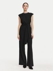 HUGO Kombinezon Kathalia 50571597 Czarny Regular Fit. Czarne sukienki damskie Hugo, bez wzorów, z syntetyku, bez ramiączek. Za 1,349.00 zł.