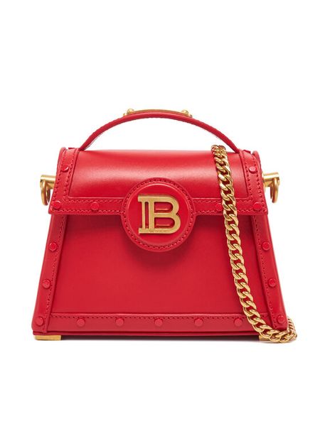 Balmain Torebka DN0DA907LRHA Czerwony. Czerwone torebki klasyczne damskie Balmain, ze skóry, bez dodatków. Za 7,549.00 zł.