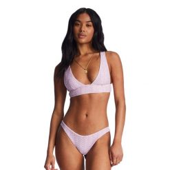 Góra od stroju kąpielowego Billabong Covered In Love Tanlines Remi. Fioletowe bikini Billabong, bez wzorów. Za 98.99 zł.