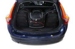 Torby Do Bagażnika Volvo V60 2010-2018 4Szt Kjust. Czarne torby podróżne KJUST, bez wzorów, z kauczuku. Za 1,233.00 zł.