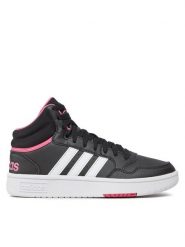 Adidas Sneakersy Hoops 3.0 Mid Shoes IG7896 Czarny. Czarne obuwie sportowe damskie Adidas, ze skóry, bez zapięcia. Za 329.99 zł.