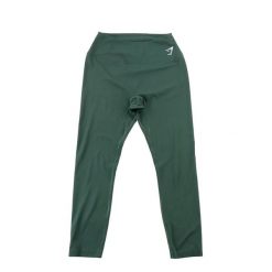 Second life - Legginsy damskie treningowe 7/8 zielone - Stan bardzo dobry. Zielone legginsy damskie Gymshark, m, bez wzorów, z materiału, na fitness i siłownię. Za 85.16 zł.
