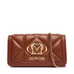 Torebka LOVE MOSCHINO. Brązowe torebki wieczorowe damskie Love Moschino, bez wzorów, bez dodatków. Za 699.99 zł.