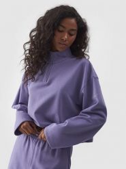 4F Bluza w kolorze fioletowym rozmiar: L. Różowe bluzy damskie 4F, l, bez wzorów, bez kaptura. Za 79.03 zł.