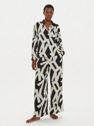 DKNY Komplet koszula i spodnie materiałowe YI90019 Beżowy Regular Fit. Brązowe koszule damskie DKNY, m, bez wzorów, z materiału, bez kołnierzyka, bez ramiączek. Za 539.99 zł.