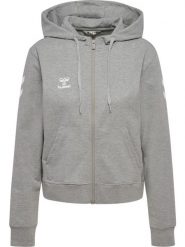 Damska bluza z kapturem zapinana na zamek Hummel Go 2.0 Chevron. Szare bluzy damskie Hummel, l, bez wzorów, z bawełny, z kapturem. Za 266.00 zł.