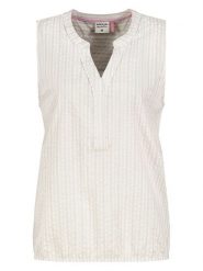 Sublevel Bluzka w kolorze biało-kremowym rozmiar: XL. Brązowe bluzki damskie Sublevel, xl, bez wzorów, z bawełny, bez kołnierzyka, bez ramiączek. Za 60.99 zł.