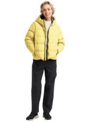 Jack Wolfskin Kurtka puchowa "Frozen Place" w kolorze żółtym rozmiar: S. Żółte kurtki damskie Jack Wolfskin, s, bez wzorów, z puchu, bez kaptura. Za 696.20 zł.