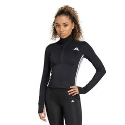 Damska bluza dresowa adidas Essentials 3-Stripes. Czarne bluzy damskie Adidas, l, z aplikacjami, z dresówki, bez kaptura. Za 200.99 zł.