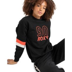 Bluza z okrągłym dekoltem dla Kobiety ESSENTIAL ENERGY Czarny. Białe bluzy damskie Roxy, na zimę, bez wzorów, z bawełny, bez kaptura. Za 299.99 zł.