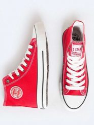 BIG STAR Sneakersy w kolorze czerwonym rozmiar: 39. Czerwone obuwie sportowe damskie Big Star, za kostkę, bez zapięcia. Za 89.99 zł.