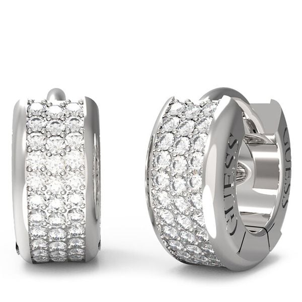Kolczyki Guess. Szare kolczyki damskie Guess, srebrne. Za 219.99 zł.