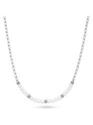 S.Oliver Naszyjnik z elementami ozdobnymi - dł. 50 cm rozmiar: onesize. Białe naszyjniki damskie S.Oliver, z perłą, ze stali. Za 121.99 zł.