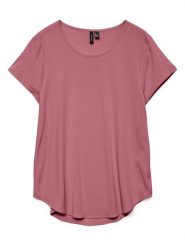 Vero Moda Koszulka w kolorze szaroróżowym rozmiar: S. Różowe bluzki damskie Vero Moda, s, bez wzorów, z wiskozy, bez kołnierzyka, bez ramiączek. Za 70.24 zł.