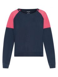Naturana Bluza w kolorze granatowo-różowym rozmiar: L. Niebieskie bluzy damskie Naturana, l, bez wzorów, bez kaptura. Za 96.37 zł.