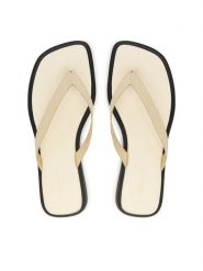 Vagabond Shoemakers Japonki Izzy 5913-401-02 Écru. Białe klapki damskie Vagabond Shoemakers, bez wzorów, ze skóry, bez obcasa, bez zapięcia. Za 369.99 zł.