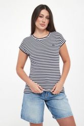 T-shirt damski w paski Tulia JOOP!. T-shirty damskie Joop!, xxs, bez wzorów, bez kołnierzyka. Za 399.00 zł.