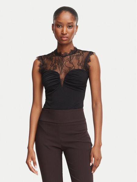 Rinascimento Body CFC0130488003 Czarny Slim Fit. Czarne body i gorsety Rinascimento, bez wzorów. Za 469.99 zł.