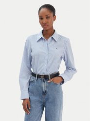Tommy Hilfiger Koszula Ess WW0WW47169 Niebieski Regular Fit. Niebieskie koszule damskie Tommy Hilfiger, bez wzorów, z bawełny, bez kołnierzyka, bez ramiączek. Za 349.99 zł.