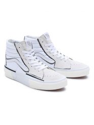 Vans Sneakersy "SK8-Hi Reconstruct" w kolorze kremowo-biało-czarnym rozmiar: 36,5. Białe obuwie sportowe damskie Vans, za kostkę, bez zapięcia. Za 127.65 zł.