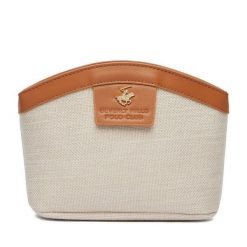 Kosmetyczka Beverly Hills Polo Club. Brązowe kosmetyczki damskie Beverly Hills Polo Club, bez wzorów, z materiału. Za 79.99 zł.