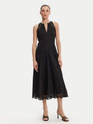 TWINSET Sukienka koktajlowa 251TT2090 Czarny Regular Fit. Czarne sukienki damskie Twinset, bez wzorów, z bawełny, wizytowe, bez ramiączek. Za 1,041.01 zł.