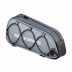 Torba rowerowa Rockbros na ramę odblaskowa saszetka 0,9 L. Szare nerki i saszetki damskie ROCKBROS, bez wzorów, z lakierowanej skóry. Za 54.99 zł.