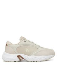 Calvin Klein Jeans Sneakersy Retro Tennis Mg Mix YW0YW01743 Beżowy. Brązowe obuwie sportowe damskie Calvin Klein Jeans, z jeansu, bez zapięcia. Za 339.99 zł.