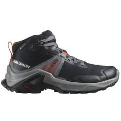 Buty trekkingowe damskie Salomon Raise Mid Gtx J Gore-tex. Czarne obuwie trekkingowe damskie Salomon, z gore-texu, za kostkę, bez zapięcia. Za 495.00 zł.