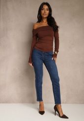 Niebieskie Jeansy Skinny Regular Waist z Dodatkiem Wiskozy Zenesia. Niebieskie jeansy damskie Renee. Za 119.99 zł.