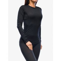 Bluza termoaktywna damska Sensor Merino Air Tee LS. Czarne bluzy damskie Sensor, na zimę, bez wzorów, bez kaptura. Za 329.99 zł.