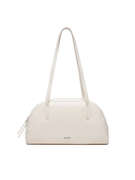Calvin Klein Torebka Ck Glide Elongated Shoulder Bag K60K612819 Biały. Białe torebki klasyczne damskie Calvin Klein, ze skóry, bez dodatków. Za 329.99 zł.