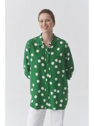 TATUUM Koszula "Dotta" w kolorze zielonym rozmiar: 44. Zielone koszule damskie TATUUM, s, bez wzorów, z wiskozy, klasyczne, bez kołnierzyka, bez ramiączek. Za 95.69 zł.