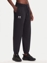 Under Armour Spodnie dresowe Essential Fleece Joggers 1373034 Czarny Regular Fit. Czarne spodnie dresowe damskie Under Armour, l, bez wzorów, z bawełny. Za 159.99 zł.