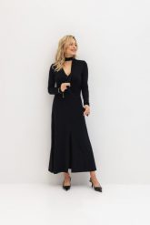 SUKIENKA NATALIE CZARNA S - Flawless. Czarne sukienki damskie Flawless, z aplikacjami, z elastanu, bez ramiączek. Za 315.00 zł.