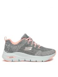 Skechers Sneakersy 149414/GYPK Szary. Szare obuwie sportowe damskie Skechers, z materiału, bez zapięcia. Za 279.99 zł.