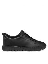 Geox Sneakersy D Flextride Plus D657SC 09B15 C9999 Czarny. Czarne obuwie sportowe damskie Geox, ze skóry, bez zapięcia. Za 499.99 zł.