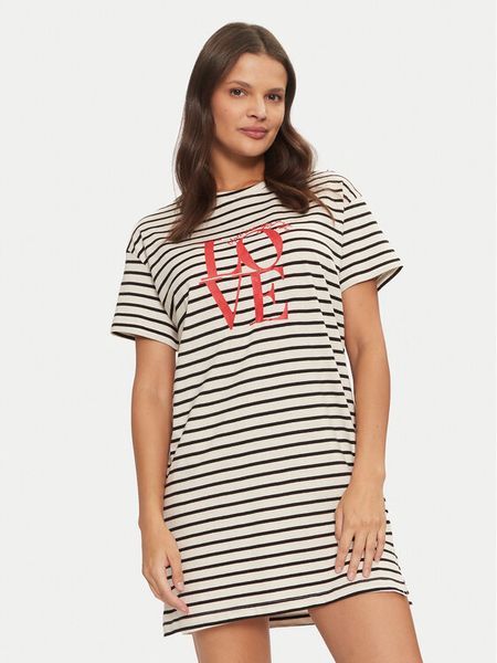 Hunkemöller Koszula nocna 206554 Kolorowy Regular Fit. Koszule nocne i halki Hunkemöller, bez wzorów, z bawełny, bez ramiączek. Za 49.99 zł.