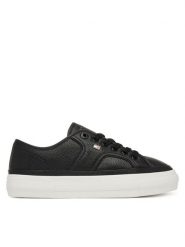 Tommy Hilfiger Sneakersy Platform Vulc Piping Ltr FW0FW09393 Czarny. Czarne obuwie sportowe damskie Tommy Hilfiger, ze skóry, bez zapięcia. Za 449.99 zł.