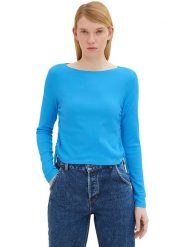 Tom Tailor Koszulka w kolorze niebieskim rozmiar: XL. Niebieskie bluzki damskie Tom Tailor, xl, bez wzorów, bez kołnierzyka, bez ramiączek. Za 57.06 zł.