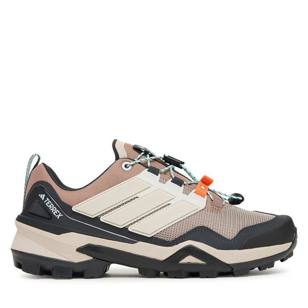 Trekkingi adidas. Brązowe obuwie sportowe casual damskie Adidas, bez zapięcia. Za 409.99 zł.