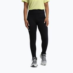 Legginsy damskie Jack Wolfskin Wildstride. Czarne legginsy damskie Jack Wolfskin, l, bez wzorów, z elastanu. Za 359.99 zł.