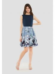 SWING Sukienka w kolorze granatowo-błękitnym rozmiar: 42. Niebieskie sukienki damskie Swing, bez wzorów, bez ramiączek. Za 217.99 zł.