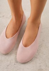 Różowe Casualowe Balerinki z Imitacji Zamszu Zambra. Czerwone balerinki damskie Born2be, bez wzorów, z jeansu. Za 79.99 zł.