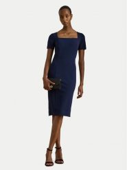 LAUREN RALPH LAUREN Sukienka koktajlowa 253P08759001 Granatowy Slim Fit. Niebieskie sukienki damskie Lauren Ralph Lauren, bez wzorów, z syntetyku, wizytowe, bez ramiączek. Za 1,299.00 zł.